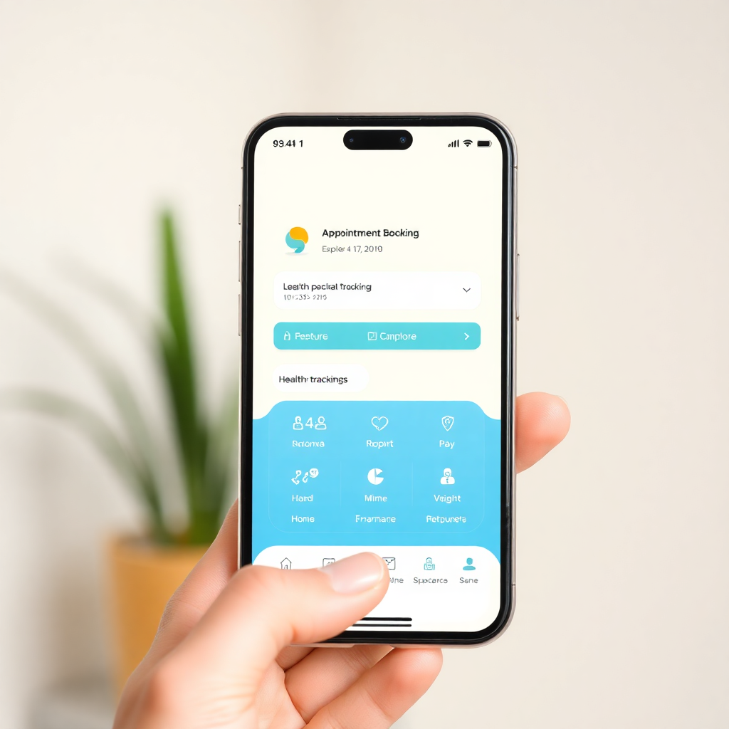patient mobile app interface