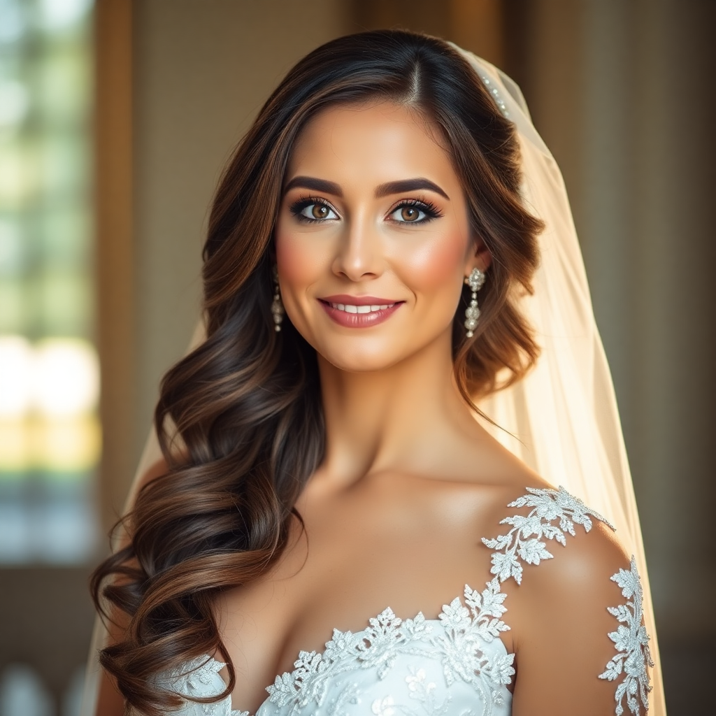 professional bride portrait, natural lighting, elegant