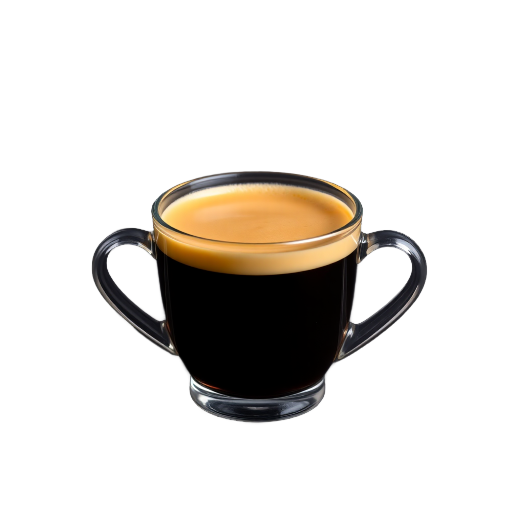 espresso shot in elegant cup on dark background, professional product photography