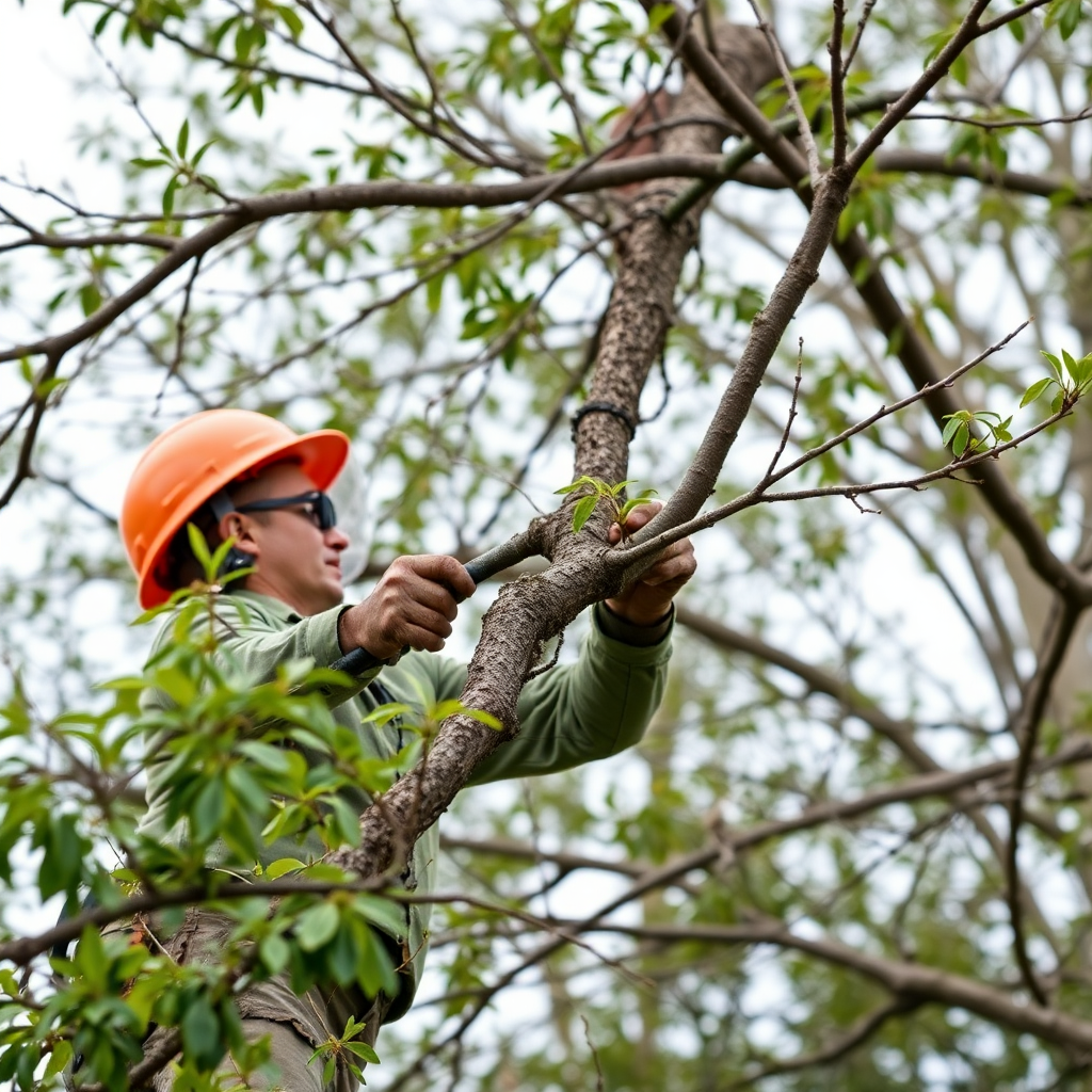 professional tree trimming service, arborist pruning tree branches