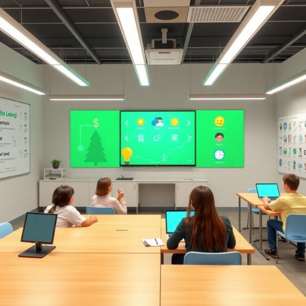 Modern language learning classroom