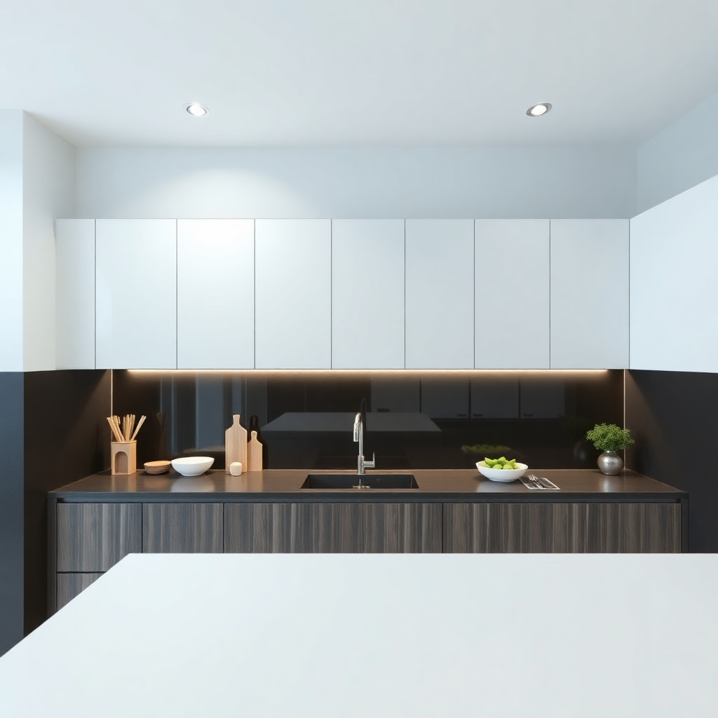 modern minimalist kitchen interior smart home