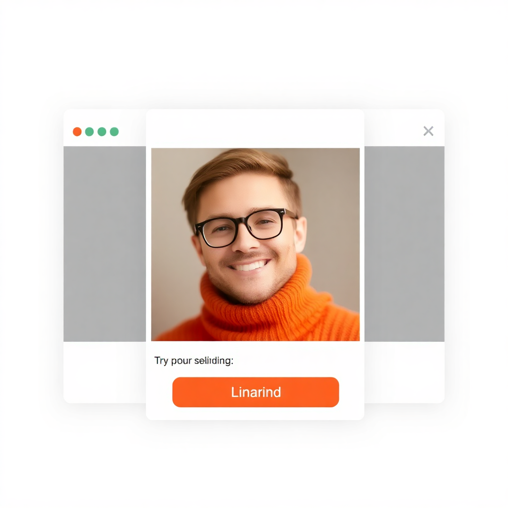 modal window interface with photo upload for virtual try on