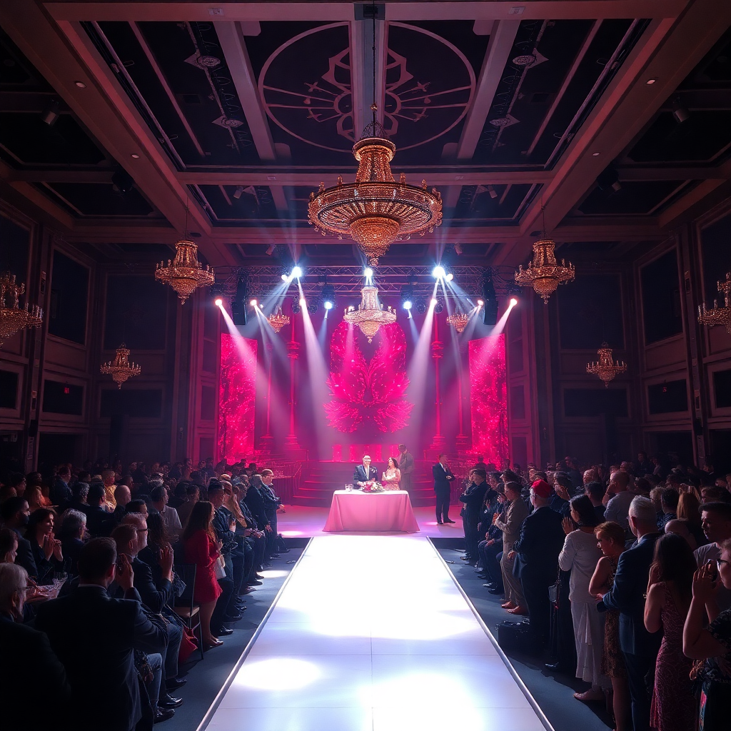 luxury event gala celebration stage lights crowd premium photography