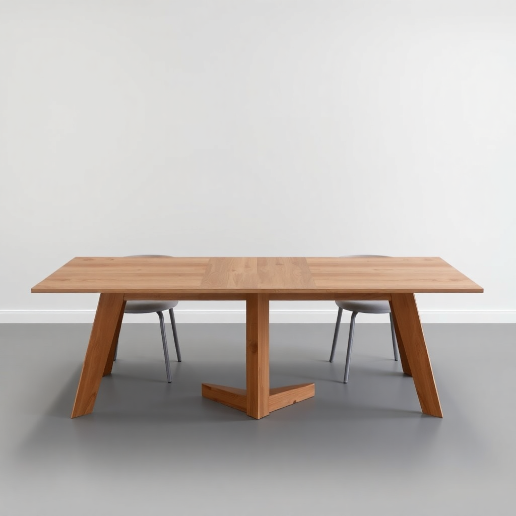 modern wooden dining table furniture product shot