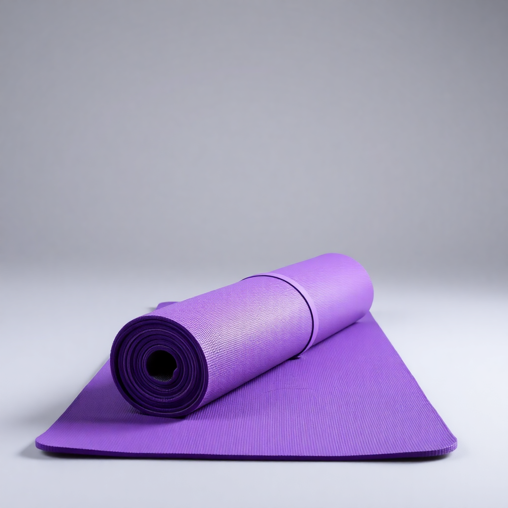 yoga mat fitness equipment purple product shot