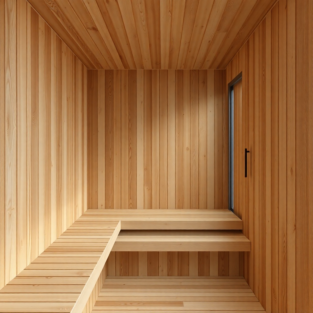 modern sauna interior walls showing wood texture