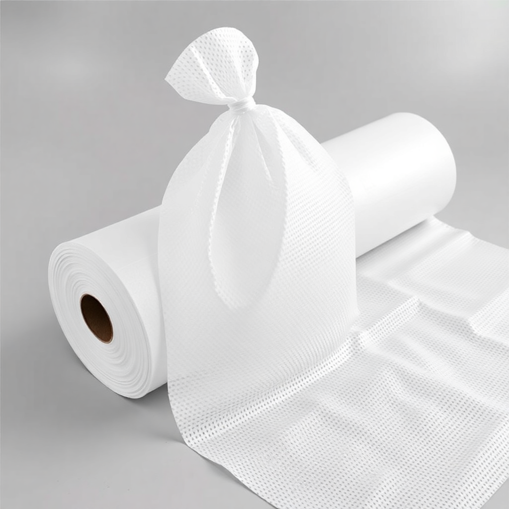 LDPE laundry bags on roll, perforated laundry collection bags, hotel laundry bag dispenser roll