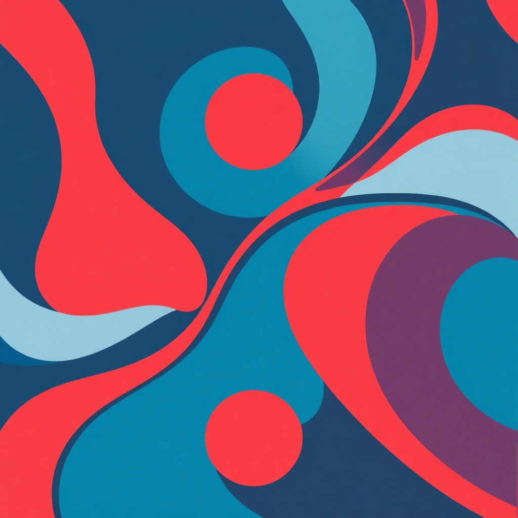 UX/UI designer portfolio background with modern geometric pattern in coral and navy