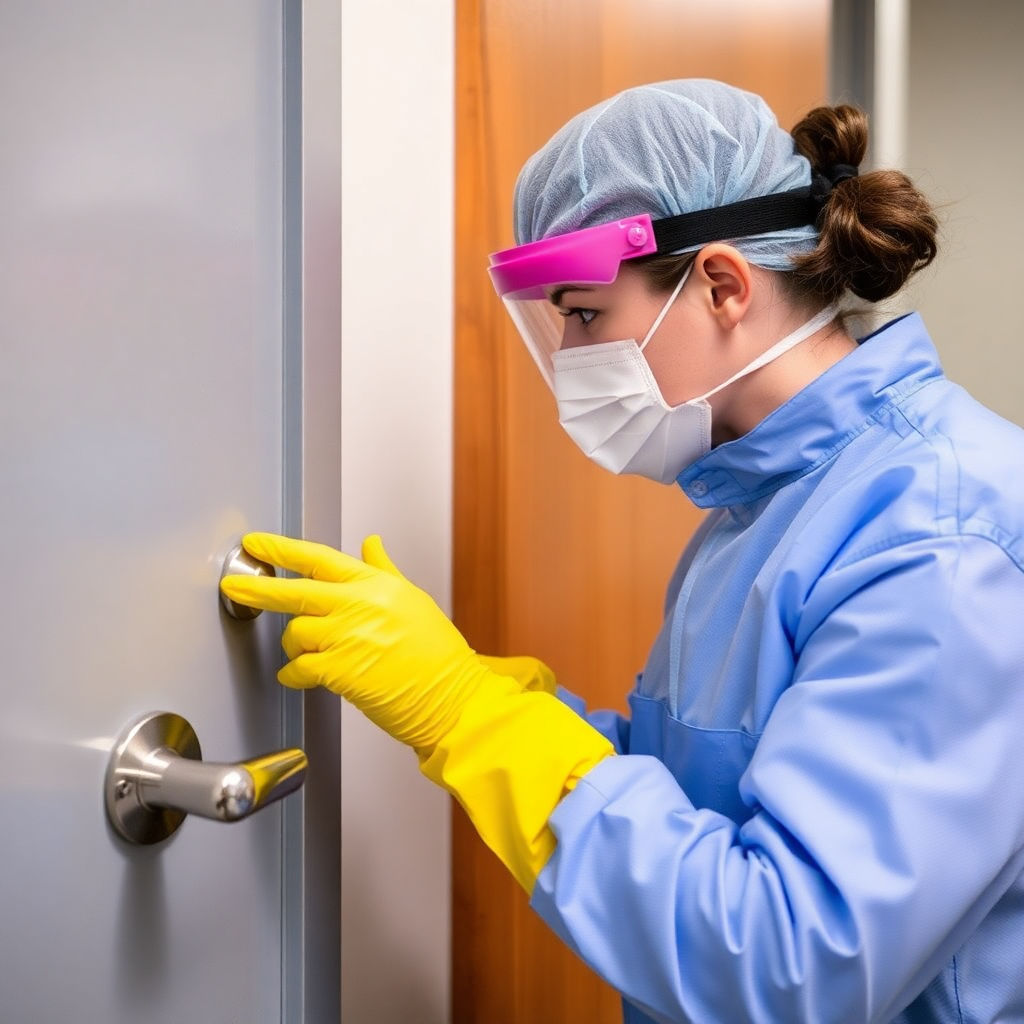 Disinfection and sanitization cleaning.