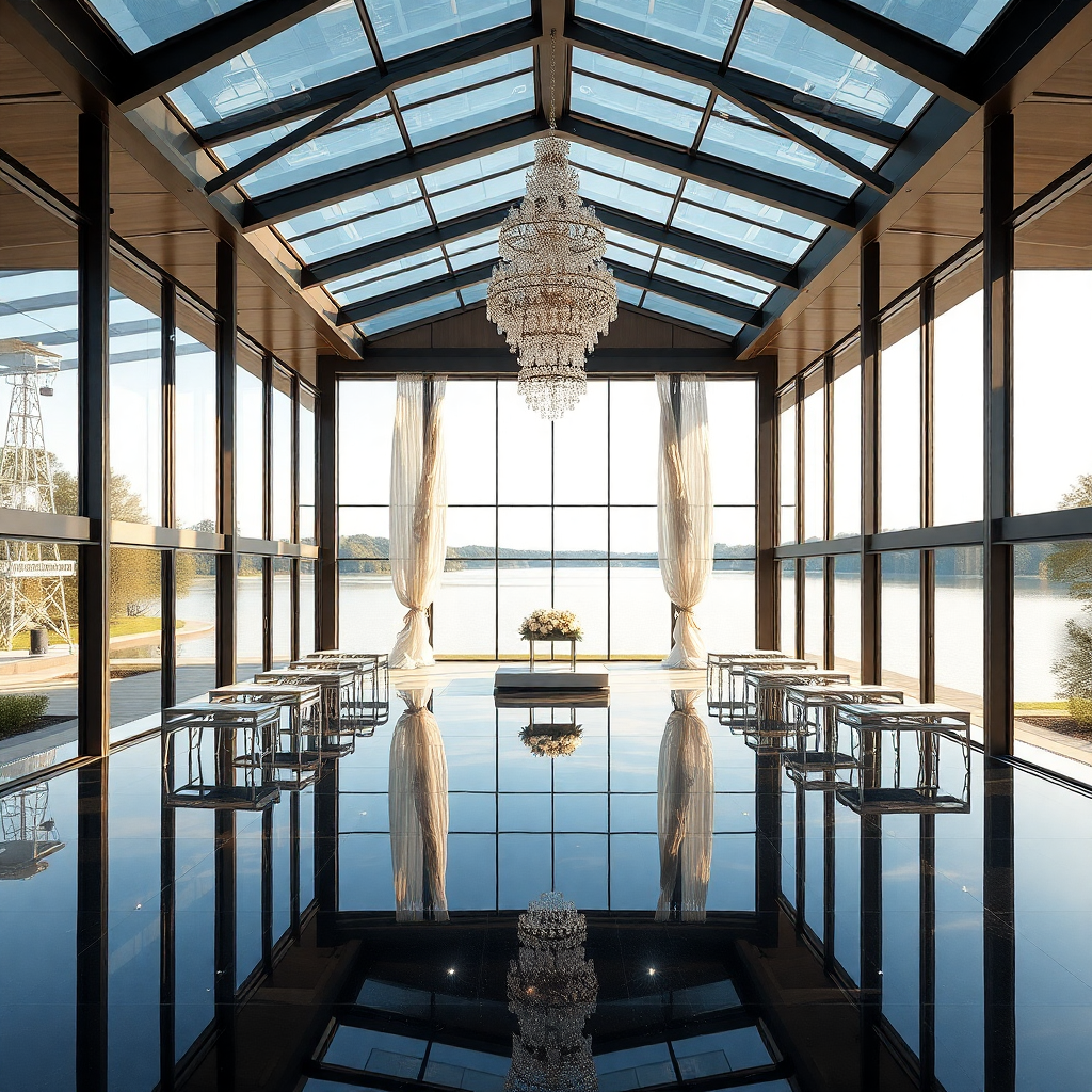 luxury glass wedding hall