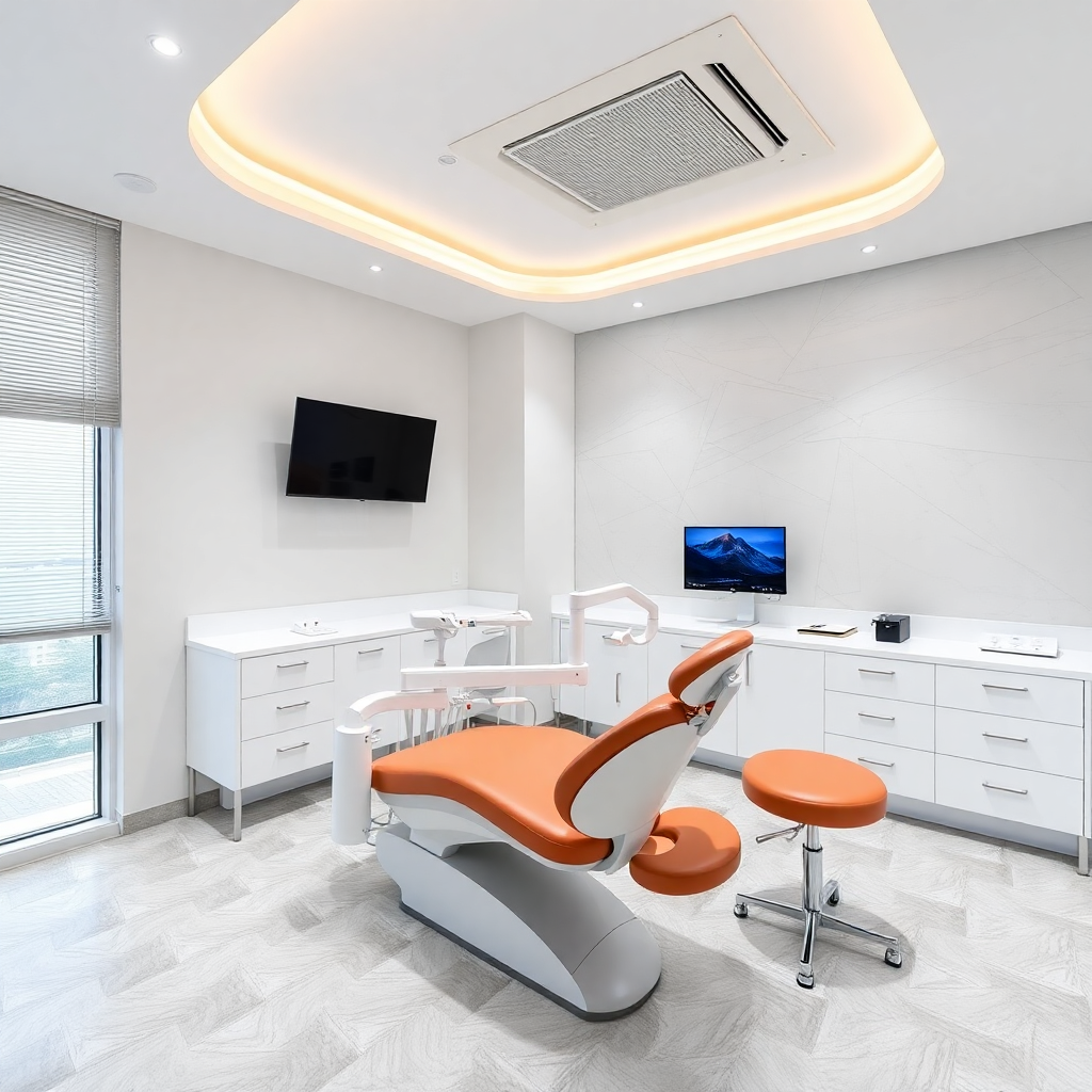 Modern cosmetic dentistry practice in Dubai Marina with aesthetic treatment rooms