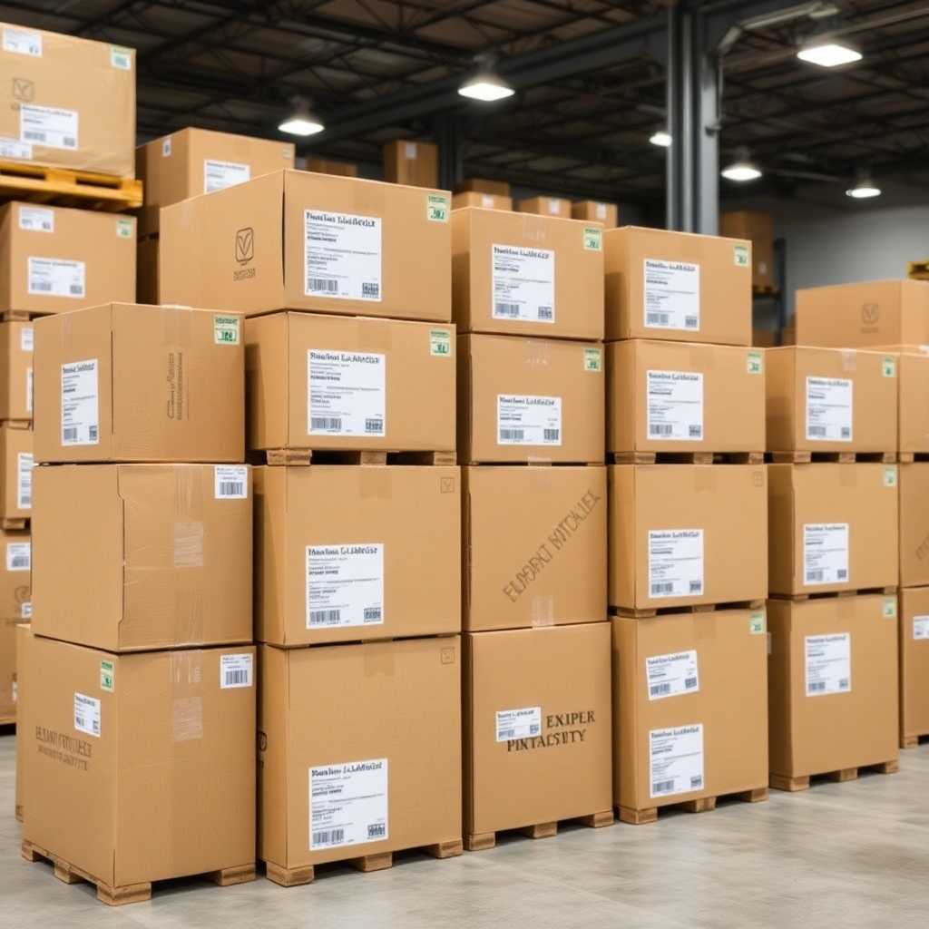 export cartons ready for shipping