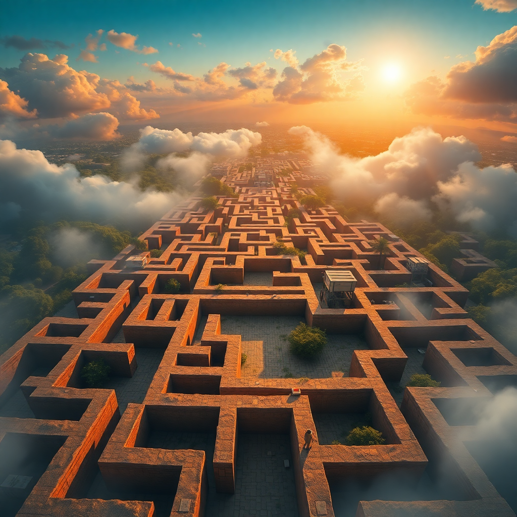 labyrinth maze aerial view movie poster