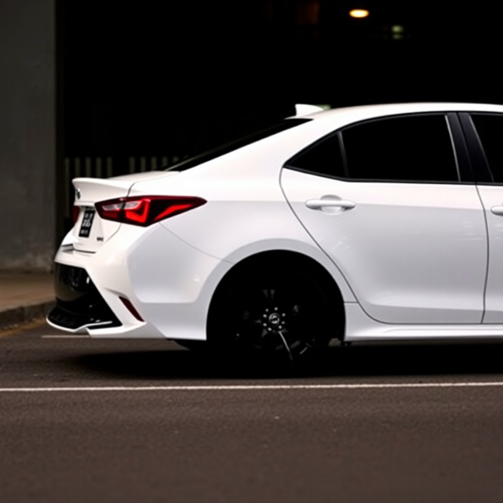 white Toyota Corolla 2018 sedan car side view