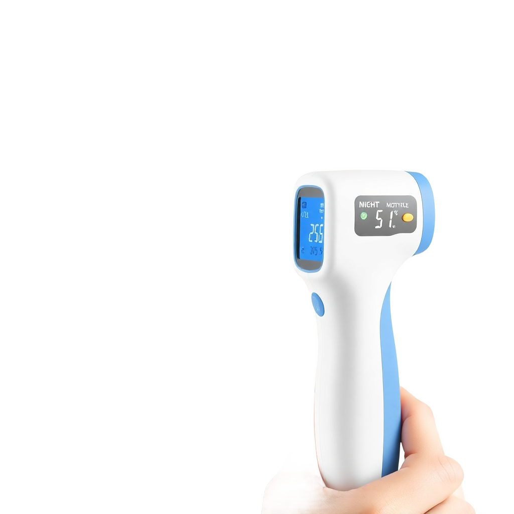 infrared thermometer digital medical non-contact forehead thermometer, product photography white background