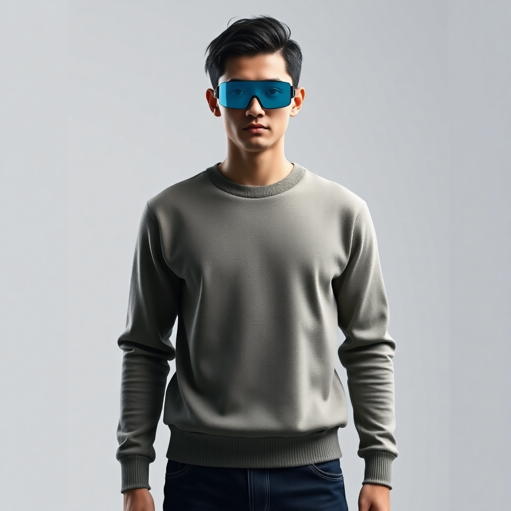 AI generated result showing person wearing the clothing item virtual try on