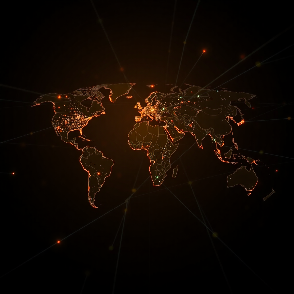 Cargo ship ocean freight logistics dark mode