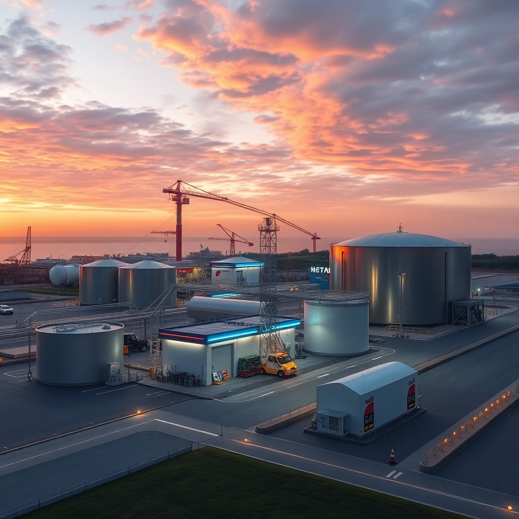 Oil storage tank farm construction with industrial infrastructure Iraq