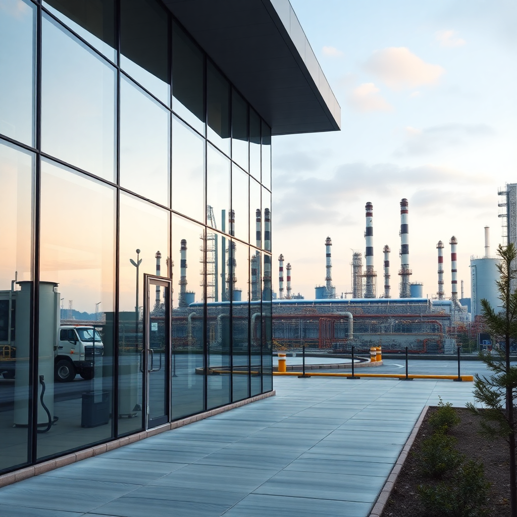 Modern industrial office building