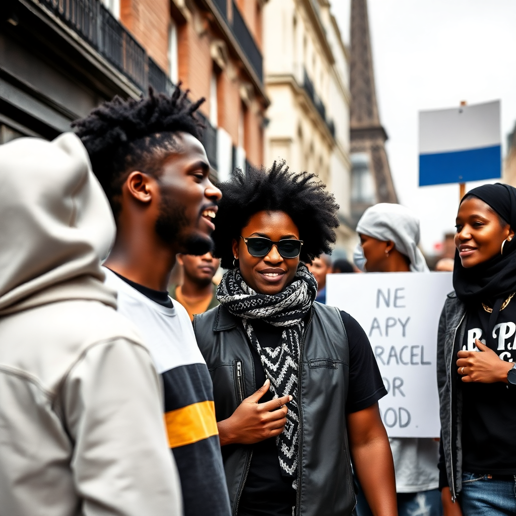 European Black communities, diverse activists in London and Paris, multicultural unity
