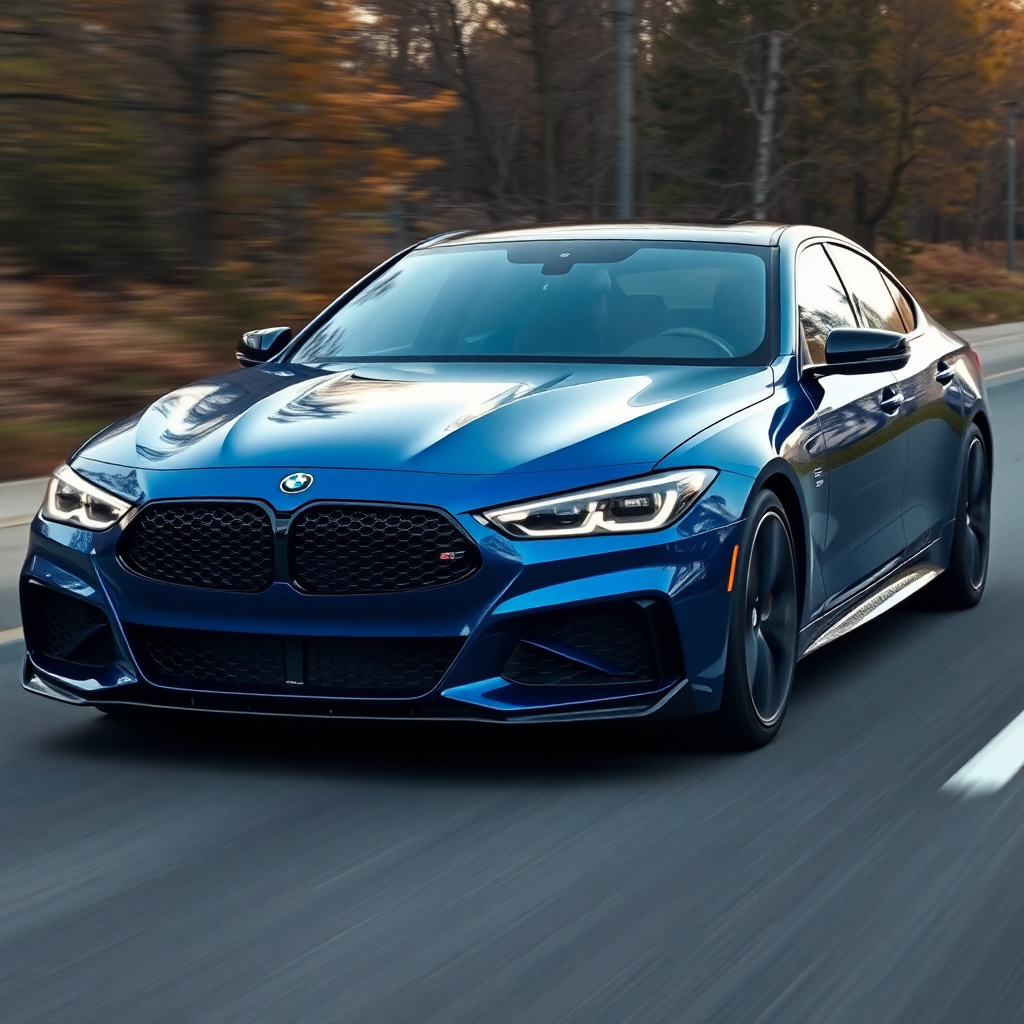 modern luxury car on road, professional automotive photography