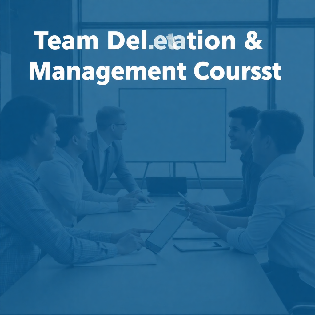 team delegation and management course thumbnail, professional style