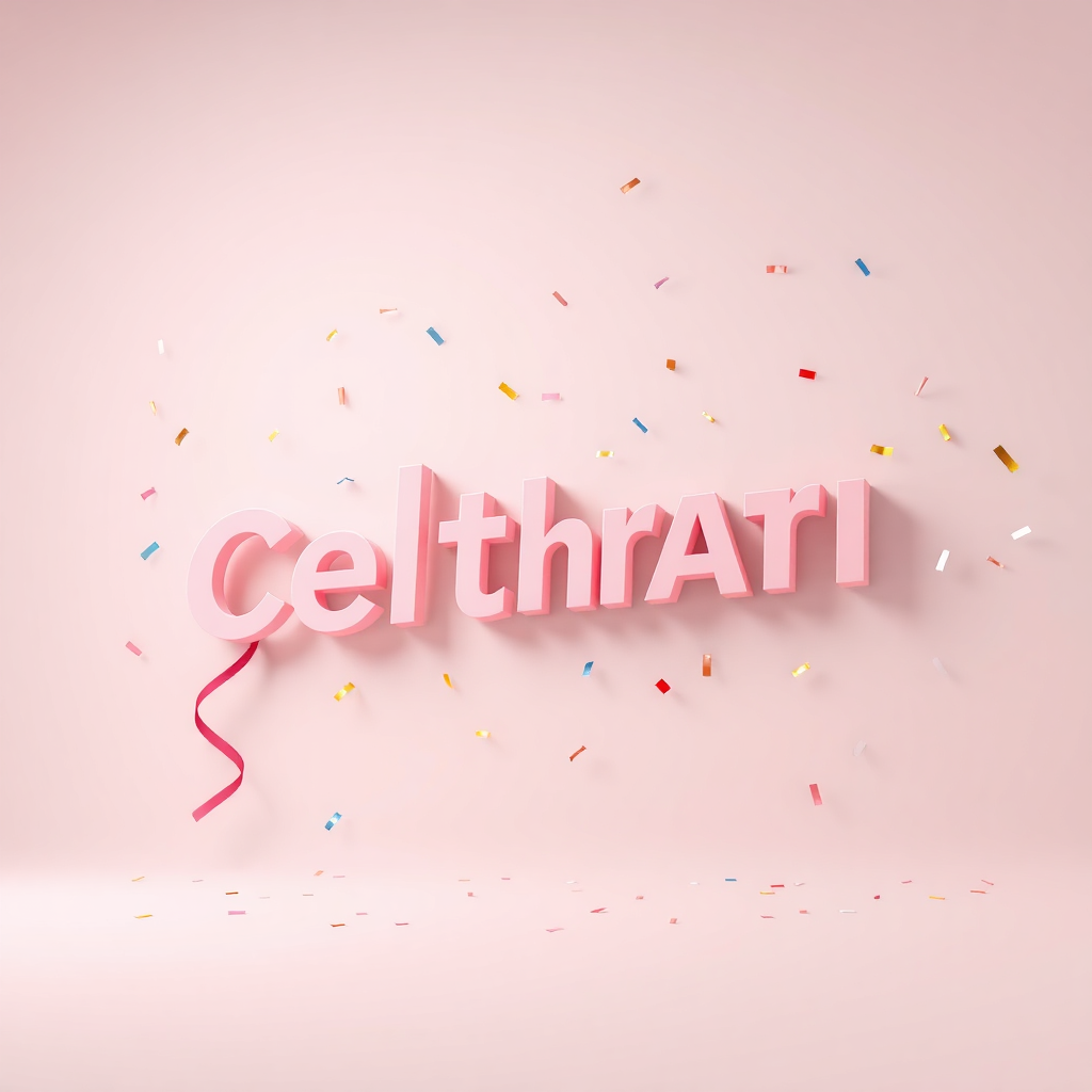 3D minimal abstract illustration of celebration and completion with confetti, neumorphic design style with colorful gradient