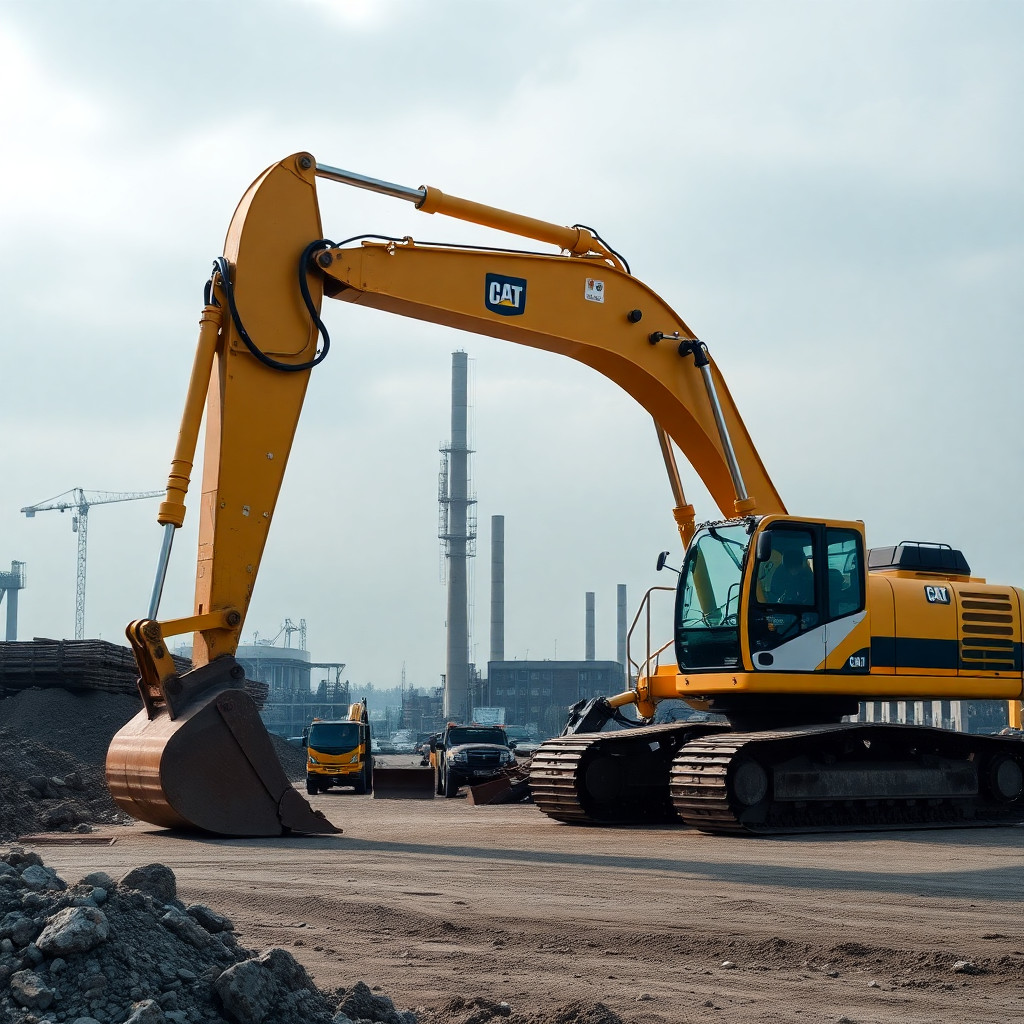Maquinaria pesada en obra