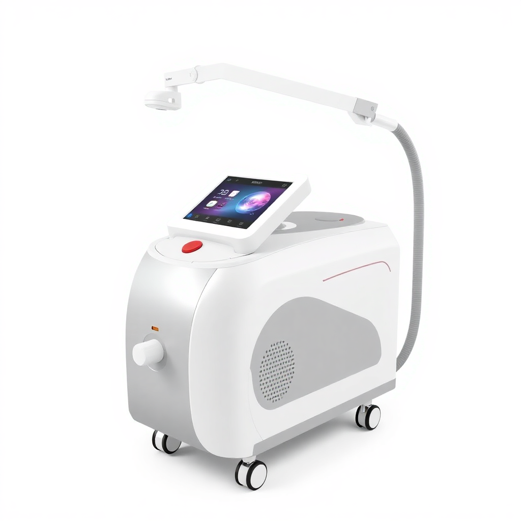 modern laser hair removal machine, professional medical device, sleek design