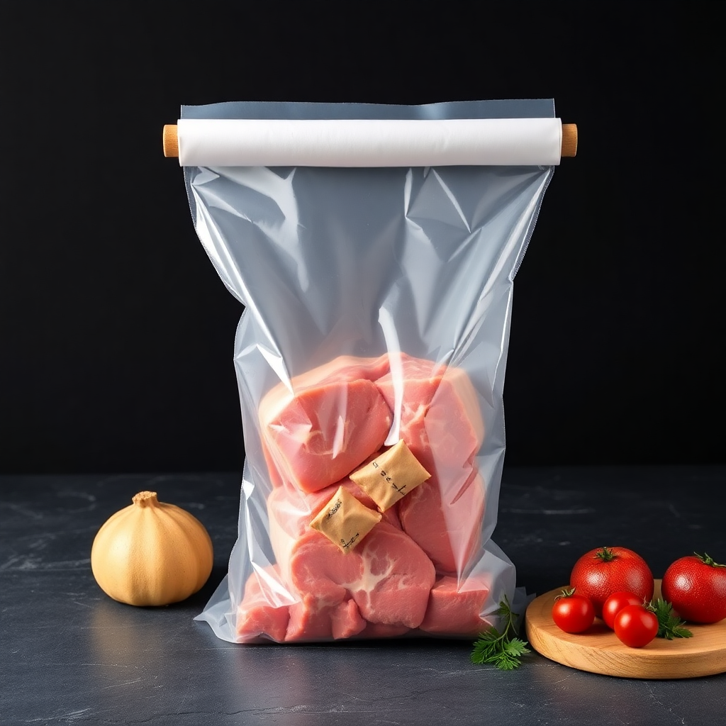 butchery bags on roll, meat packaging bags, food grade HDPE bags for butcher shops