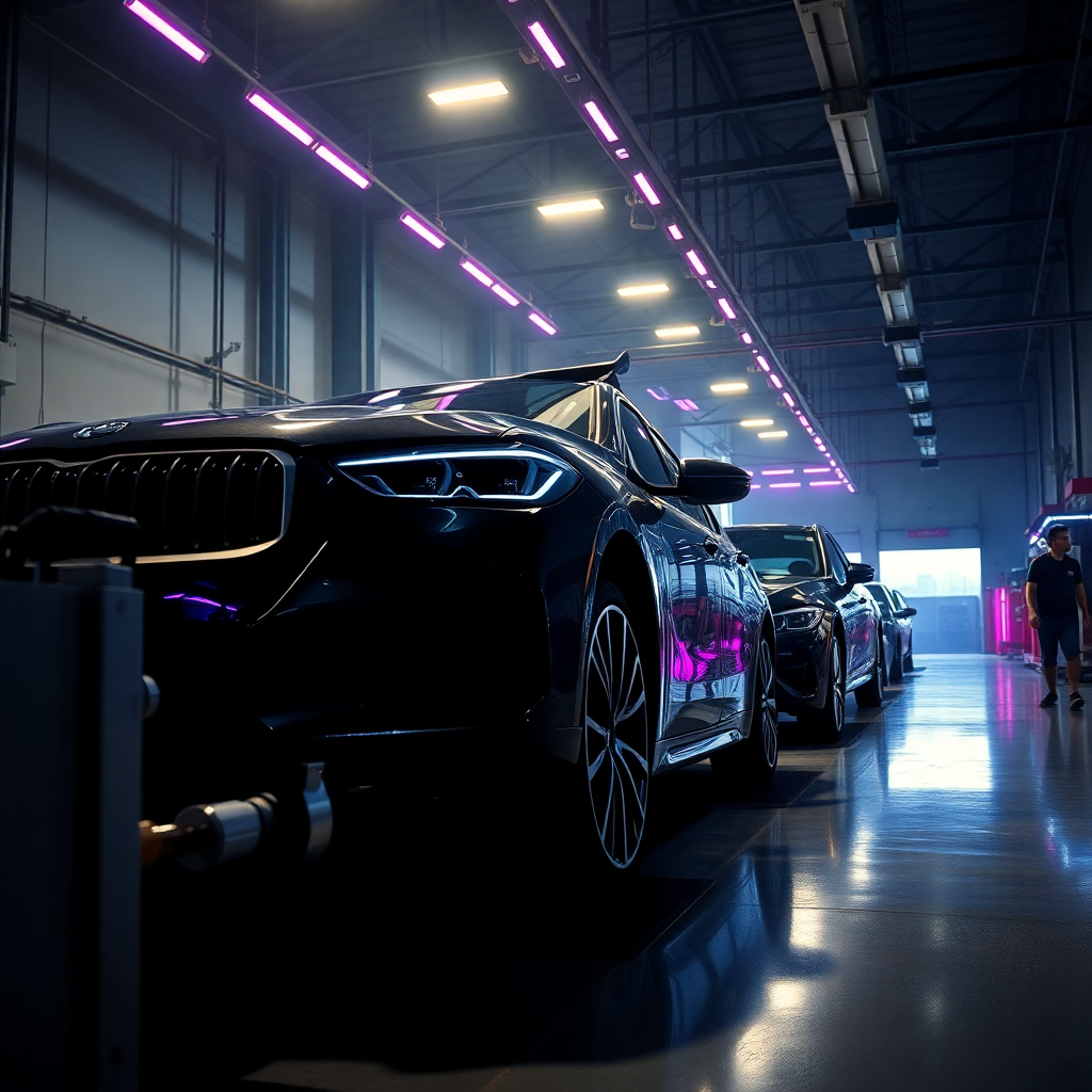 Modern collision center warehouse