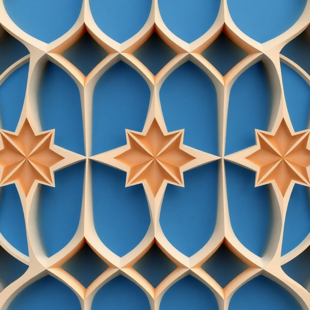 abstract geometric architectural lines pattern blue