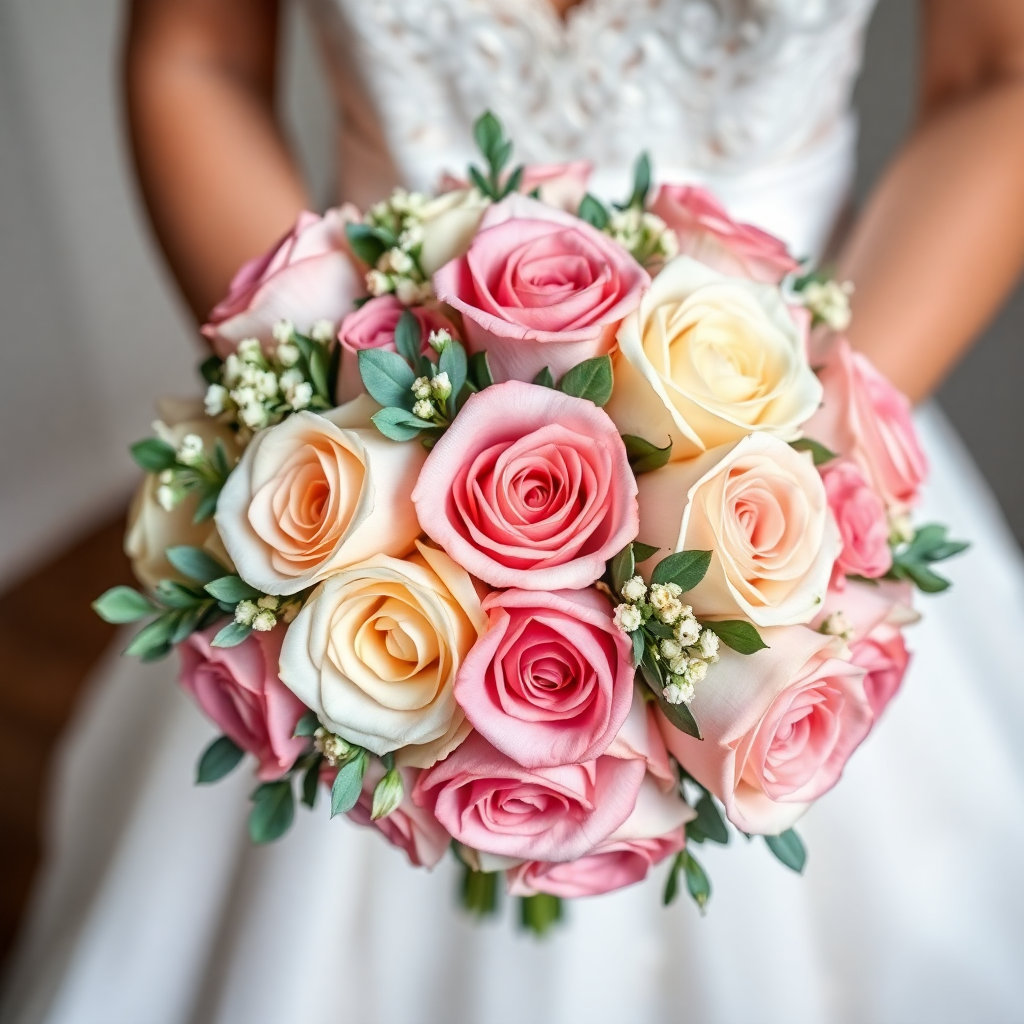 wedding bouquet flowers roses elegant bridal