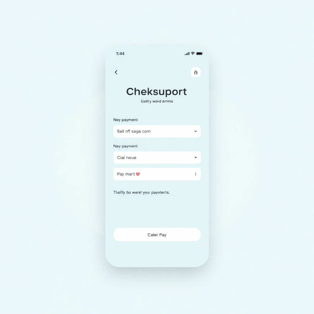 mobile e-commerce app checkout page