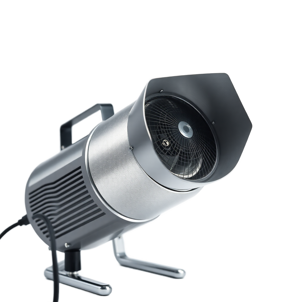 professional mosquito fogger machine silver metal device product shot without background