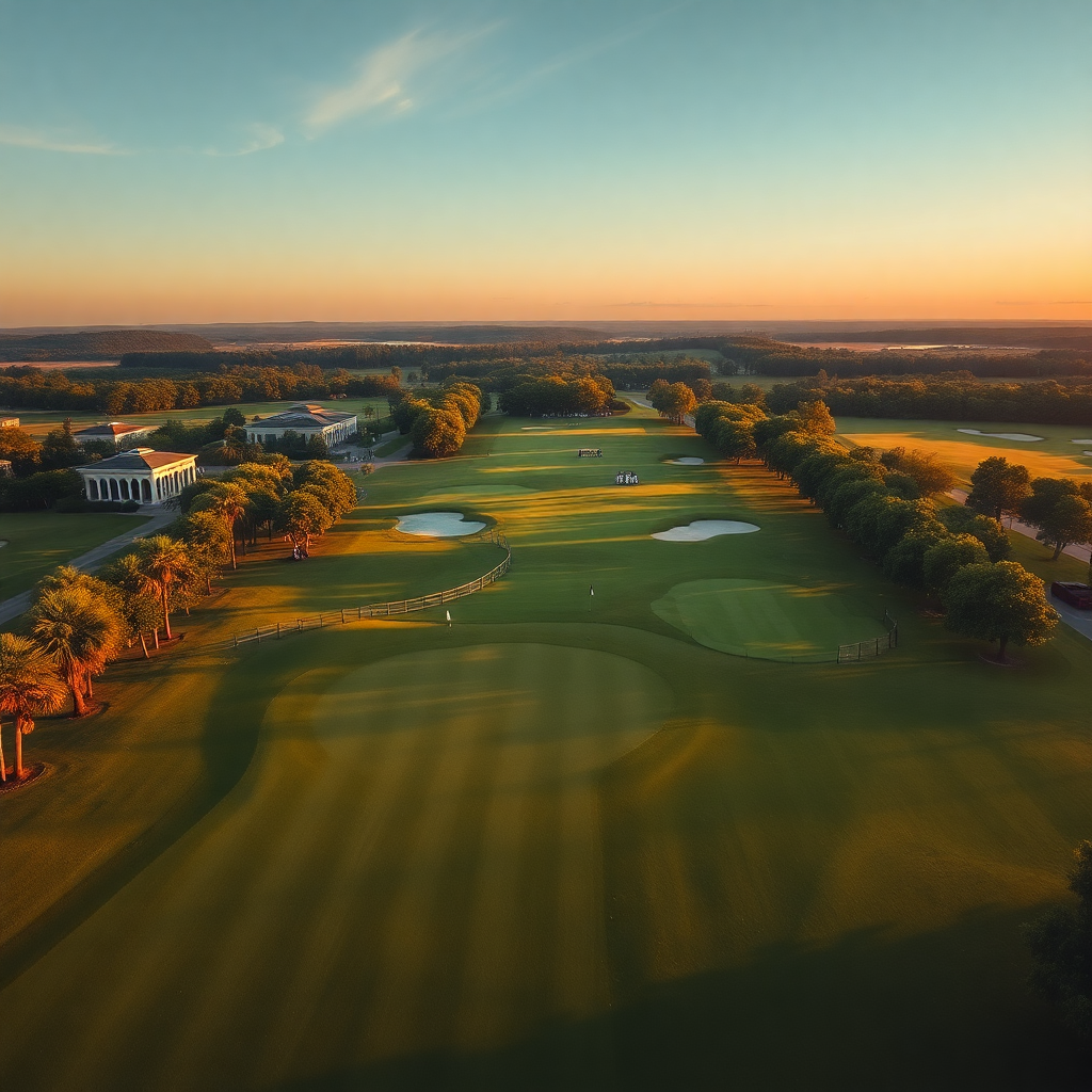 Golf course aerial view
