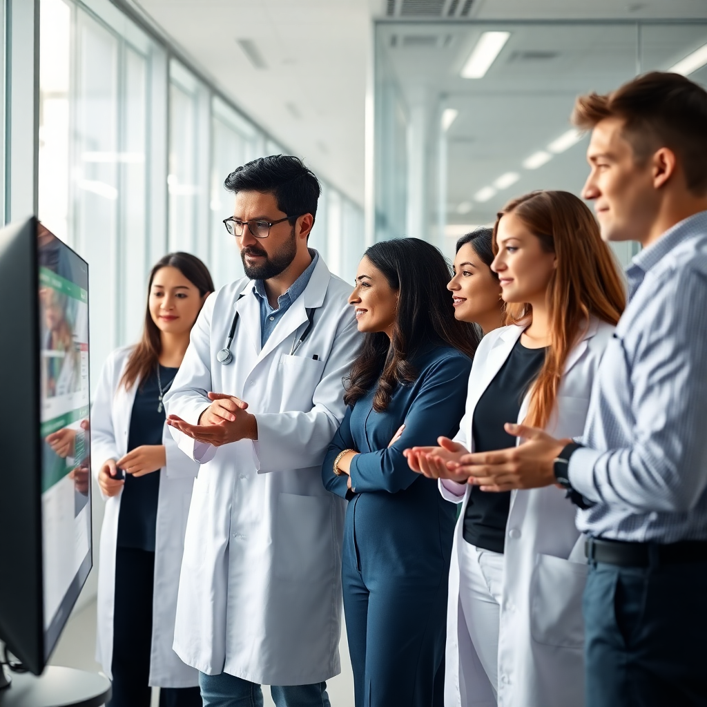 Medical team collaborating
