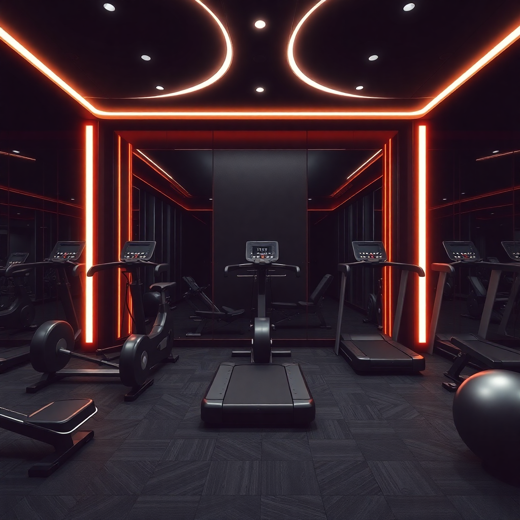 luxury fitness equipment pattern elite gym background dark elegant