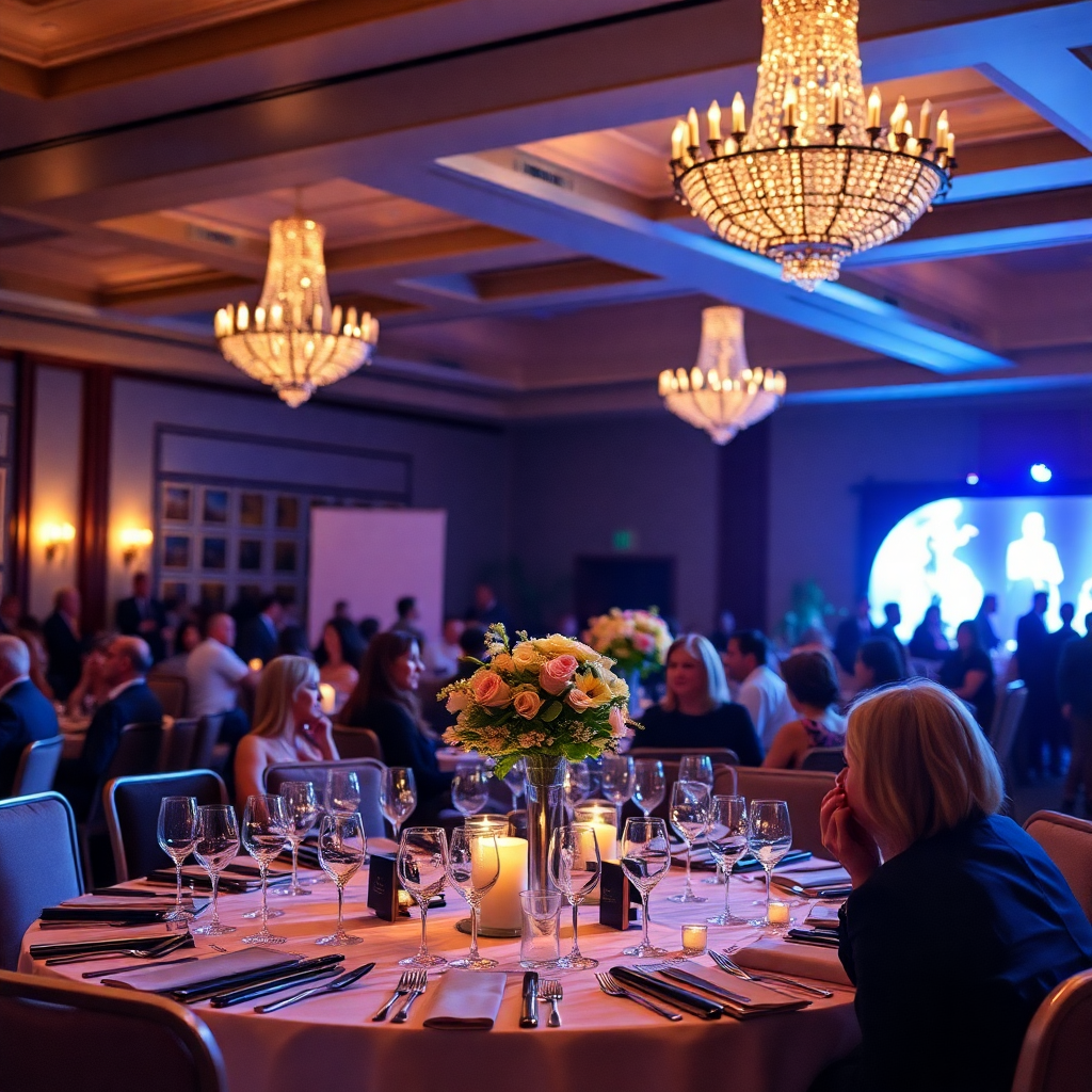 charity gala fundraiser non-profit event elegant dinner