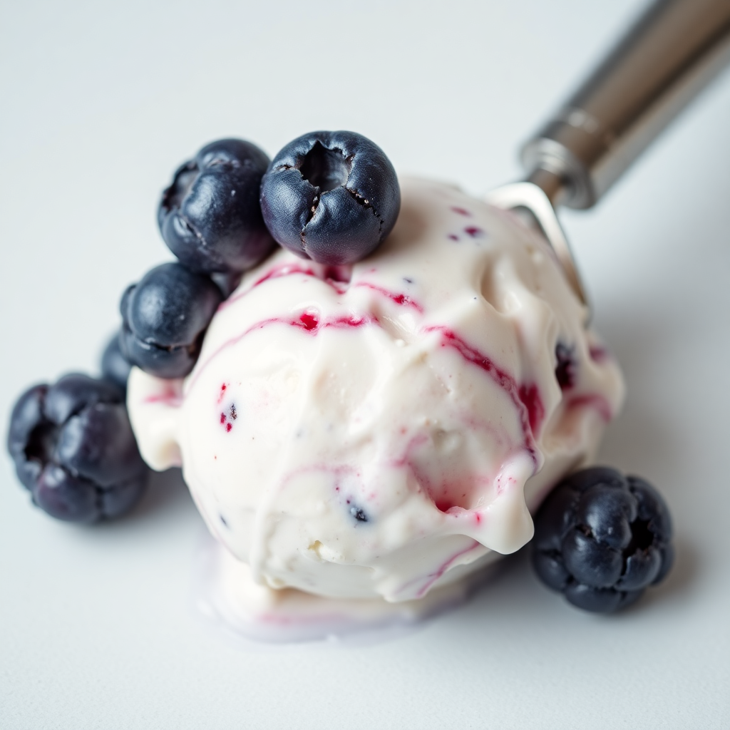 blueberry ice cream scoop