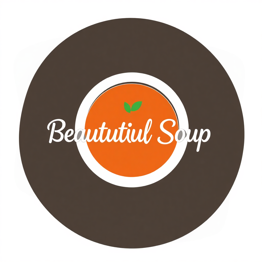 Beautiful Soup logo, minimalist, vector