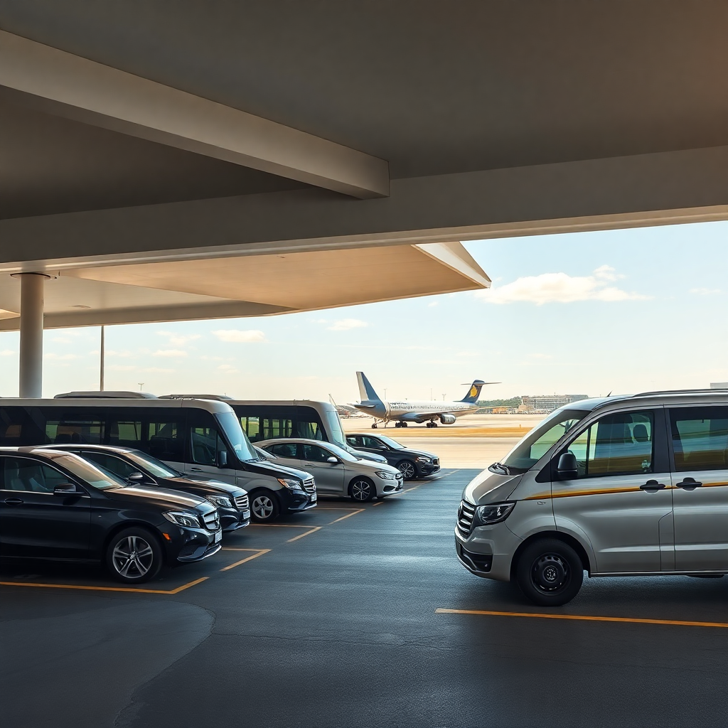 parcare modernă cu shuttle către aeroport