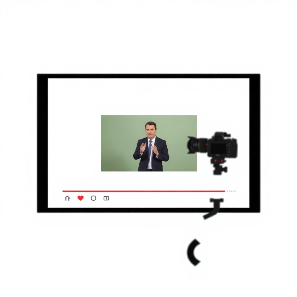 professional video lesson frame, productivity coach talking to camera, high quality
