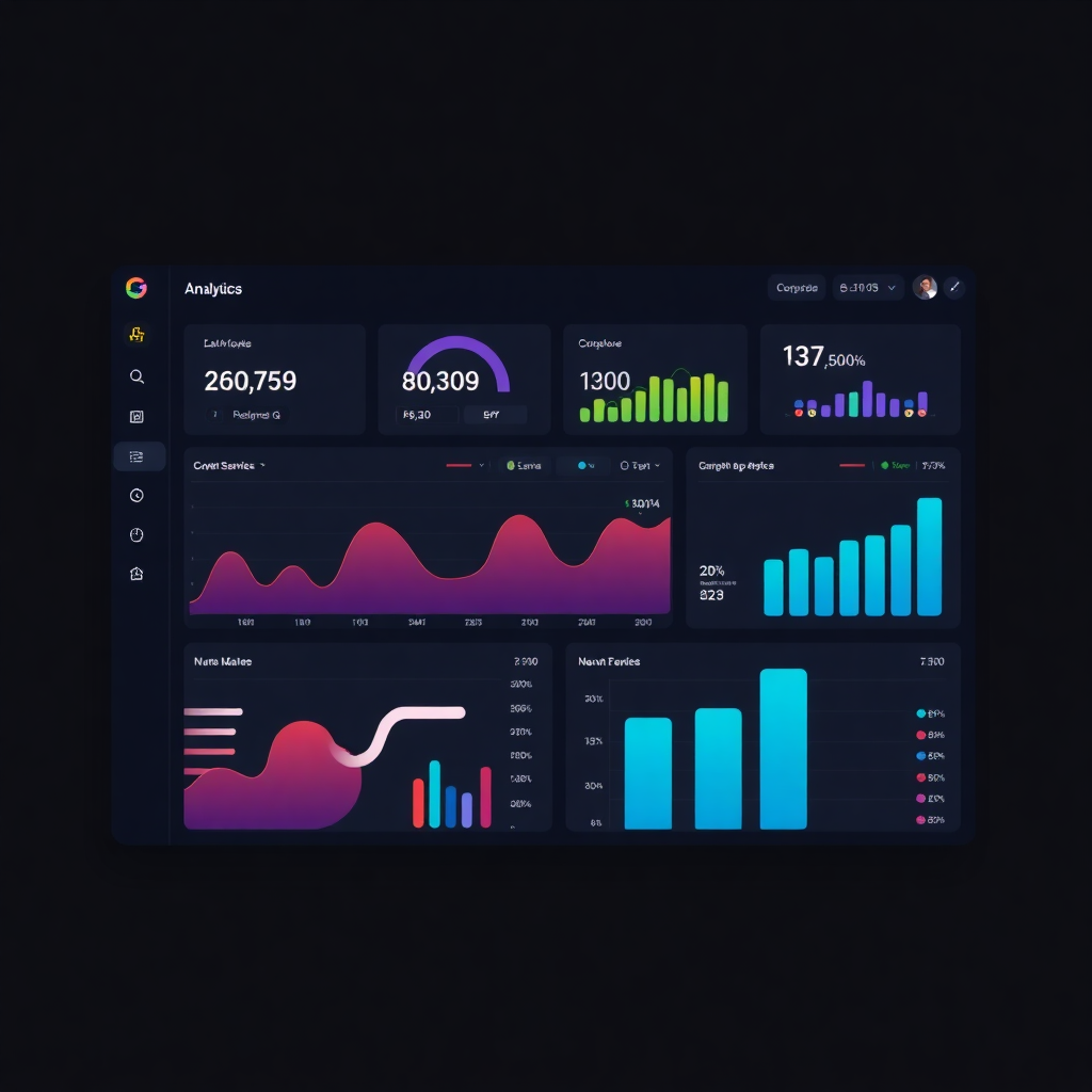 vibrant saas dashboard interface design, analytics charts, clean white theme, modern ui ux