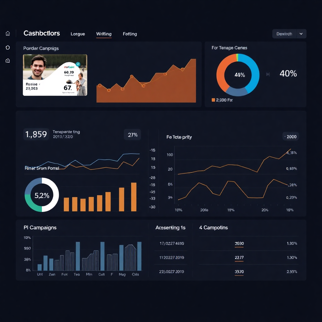 analytics dashboard showing campaign performance metrics