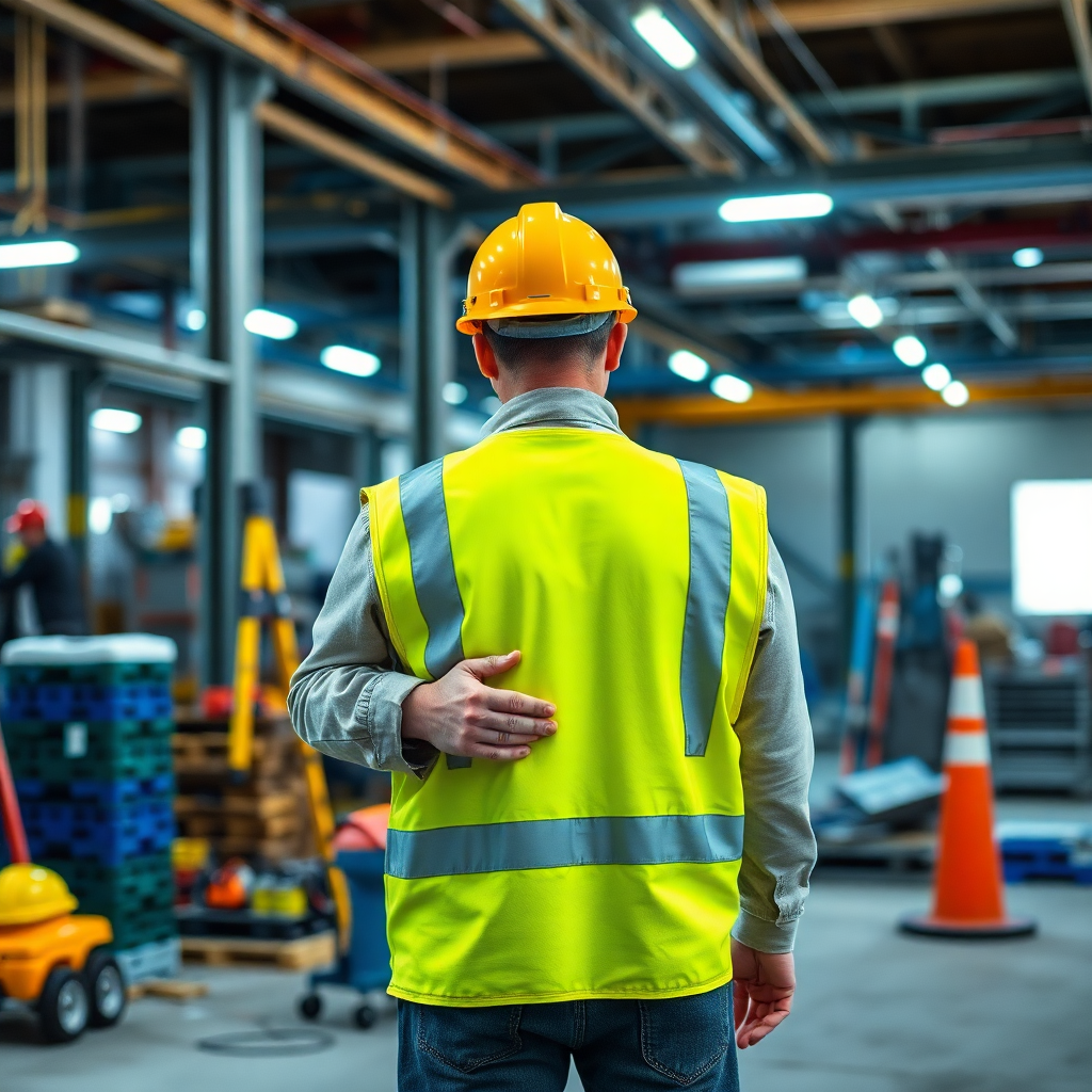 workplace safety equipment, construction site, professional setting