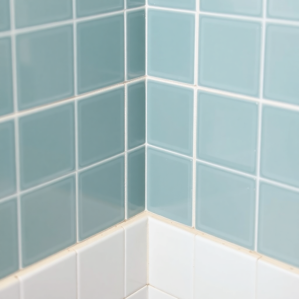 perfect 45 degree tile corner installation, bathroom ceramic tiles, professional corner cutting result