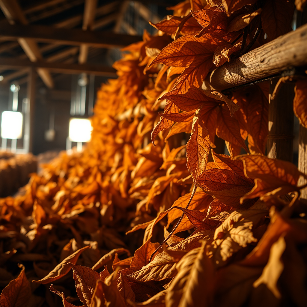 Cinematic tobacco leaves