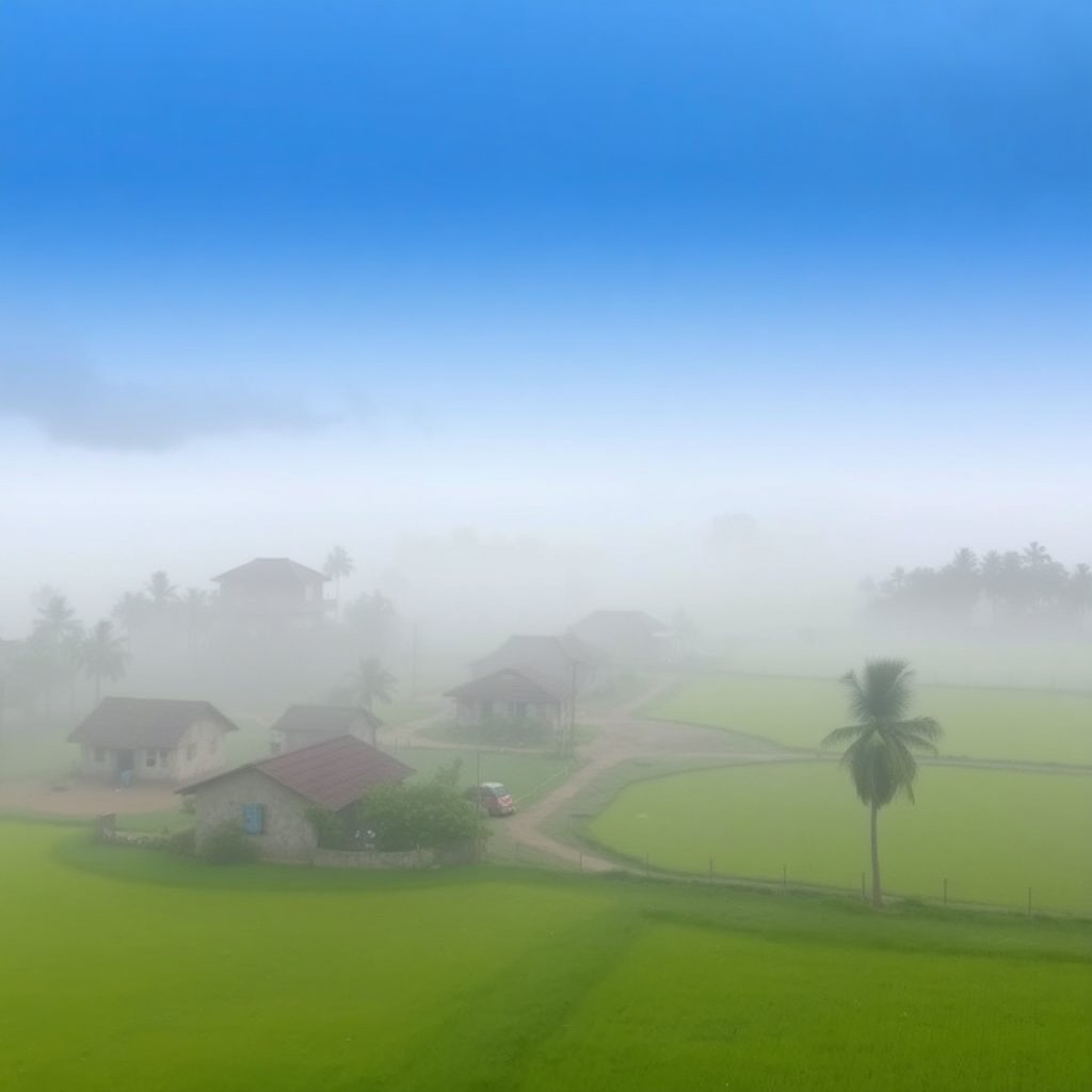 Morning fog over Lambasingi village Andhra Pradesh